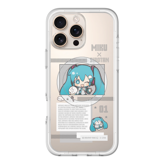 スリムプロテクションプレミアムケース with MagSafe［ しろたん×初音ミク - 初音ミク - インフォグラフィック ］