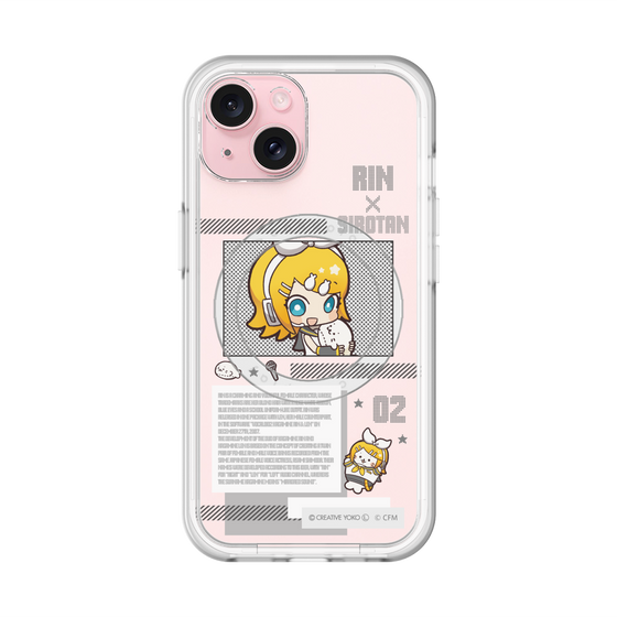 スリムプロテクションプレミアムケース with MagSafe［ しろたん×初音ミク - 鏡音リン - インフォグラフィック ］