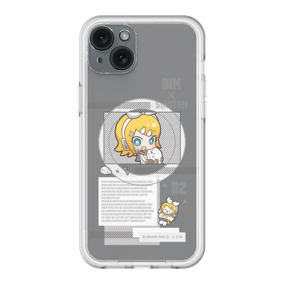 スリムプロテクションプレミアムケース with MagSafe［ しろたん×初音ミク - 鏡音リン - インフォグラフィック ］