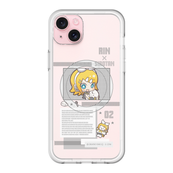 スリムプロテクションプレミアムケース with MagSafe［ しろたん×初音ミク - 鏡音リン - インフォグラフィック ］