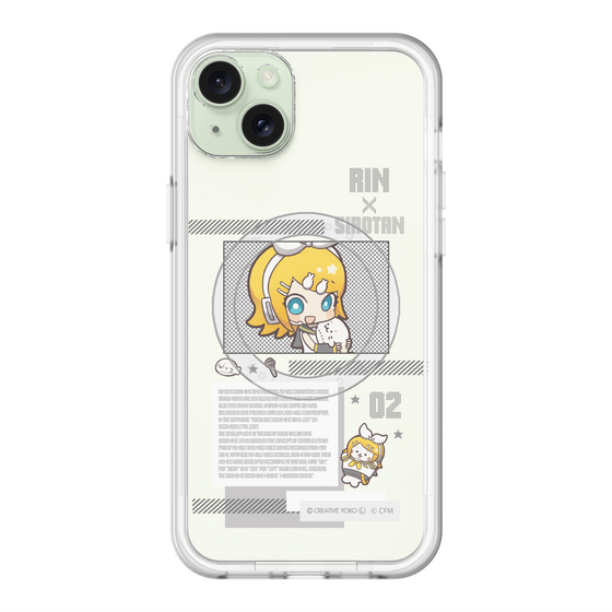 スリムプロテクションプレミアムケース with MagSafe［ しろたん×初音ミク - 鏡音リン - インフォグラフィック ］