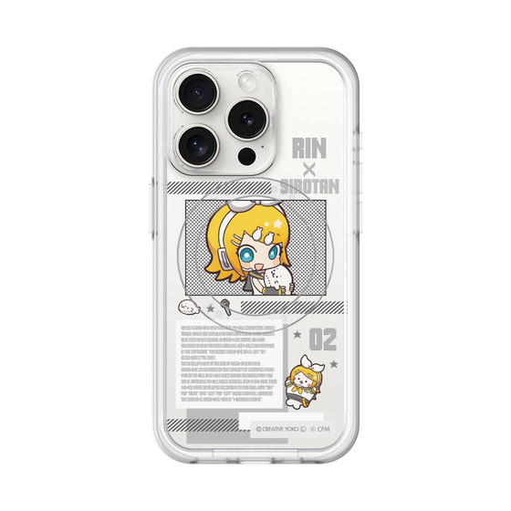 スリムプロテクションプレミアムケース with MagSafe［ しろたん×初音ミク - 鏡音リン - インフォグラフィック ］