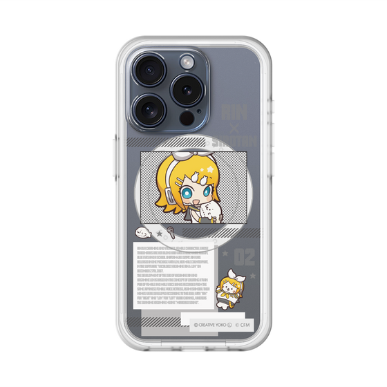 スリムプロテクションプレミアムケース with MagSafe［ しろたん×初音ミク - 鏡音リン - インフォグラフィック ］
