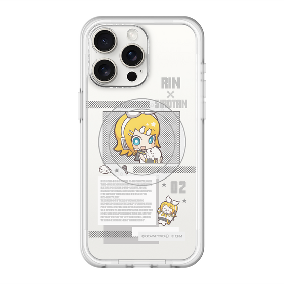 スリムプロテクションプレミアムケース with MagSafe［ しろたん×初音ミク - 鏡音リン - インフォグラフィック ］