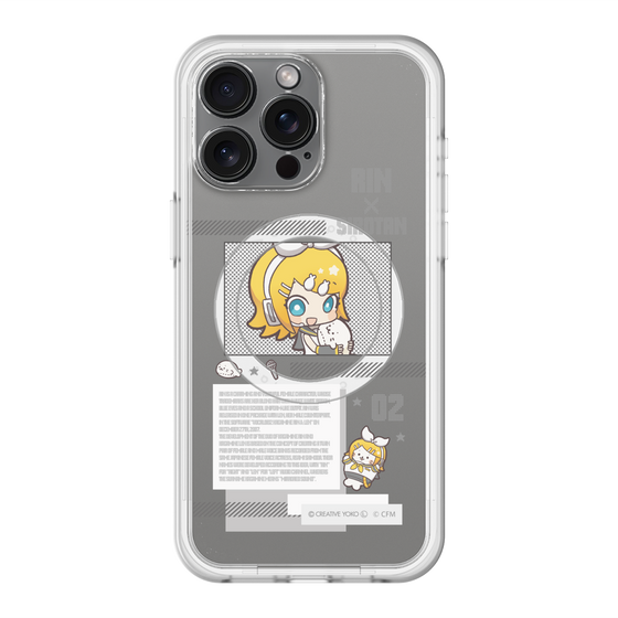 スリムプロテクションプレミアムケース with MagSafe［ しろたん×初音ミク - 鏡音リン - インフォグラフィック ］