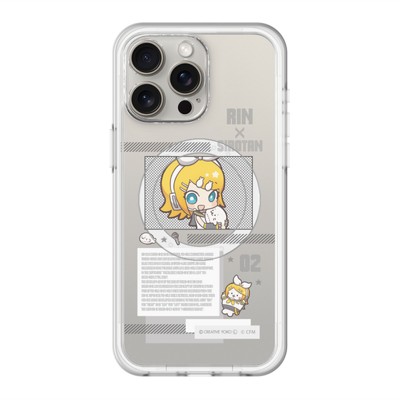 スリムプロテクションプレミアムケース with MagSafe［ しろたん×初音ミク - 鏡音リン - インフォグラフィック ］