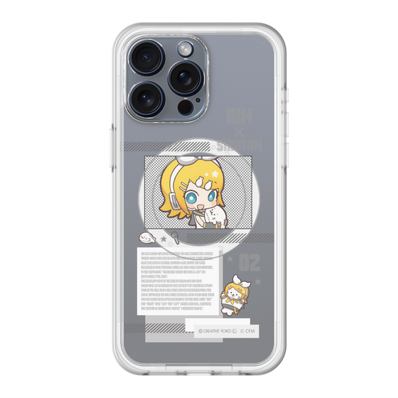 スリムプロテクションプレミアムケース with MagSafe［ しろたん×初音ミク - 鏡音リン - インフォグラフィック ］