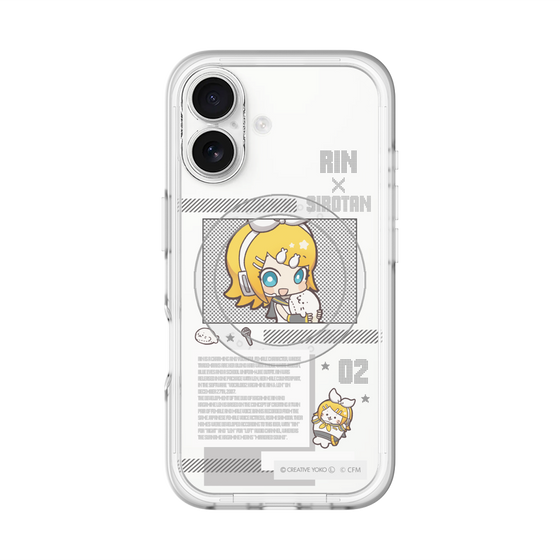 スリムプロテクションプレミアムケース with MagSafe［ しろたん×初音ミク - 鏡音リン - インフォグラフィック ］