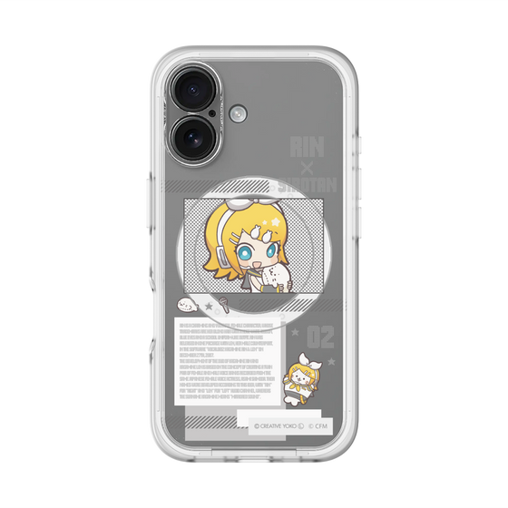 スリムプロテクションプレミアムケース with MagSafe［ しろたん×初音ミク - 鏡音リン - インフォグラフィック ］