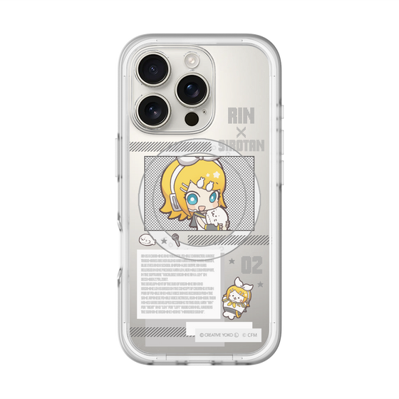 スリムプロテクションプレミアムケース with MagSafe［ しろたん×初音ミク - 鏡音リン - インフォグラフィック ］