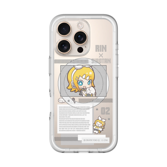 スリムプロテクションプレミアムケース with MagSafe［ しろたん×初音ミク - 鏡音リン - インフォグラフィック ］