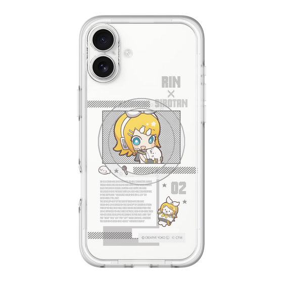 スリムプロテクションプレミアムケース with MagSafe［ しろたん×初音ミク - 鏡音リン - インフォグラフィック ］