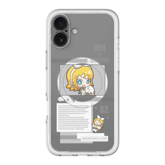 スリムプロテクションプレミアムケース with MagSafe［ しろたん×初音ミク - 鏡音リン - インフォグラフィック ］
