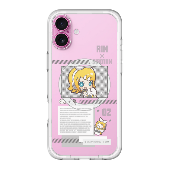 スリムプロテクションプレミアムケース with MagSafe［ しろたん×初音ミク - 鏡音リン - インフォグラフィック ］