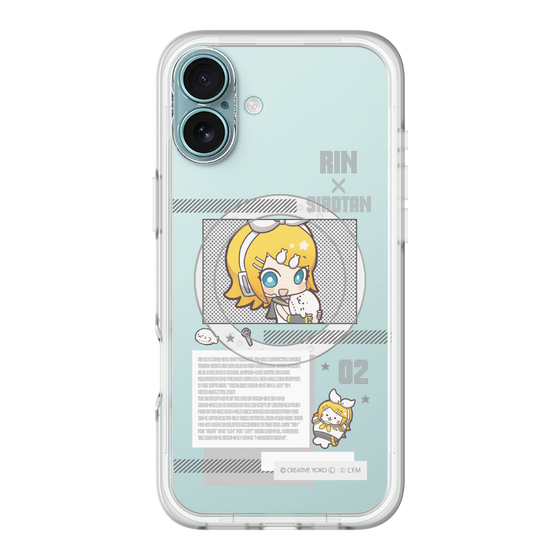 スリムプロテクションプレミアムケース with MagSafe［ しろたん×初音ミク - 鏡音リン - インフォグラフィック ］