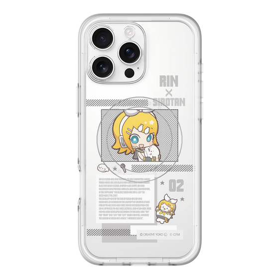 スリムプロテクションプレミアムケース with MagSafe［ しろたん×初音ミク - 鏡音リン - インフォグラフィック ］