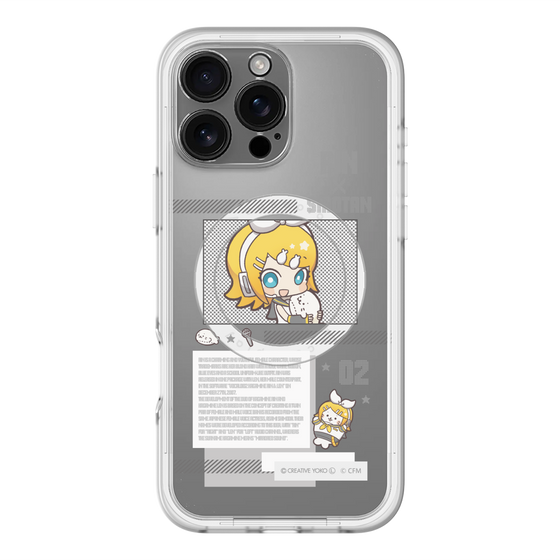 スリムプロテクションプレミアムケース with MagSafe［ しろたん×初音ミク - 鏡音リン - インフォグラフィック ］