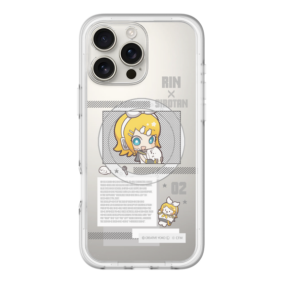 スリムプロテクションプレミアムケース with MagSafe［ しろたん×初音ミク - 鏡音リン - インフォグラフィック ］