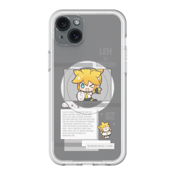 スリムプロテクションプレミアムケース with MagSafe［ しろたん×初音ミク - 鏡音レン - インフォグラフィック ］