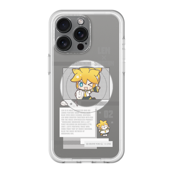 スリムプロテクションプレミアムケース with MagSafe［ しろたん×初音ミク - 鏡音レン - インフォグラフィック ］