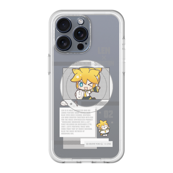 スリムプロテクションプレミアムケース with MagSafe［ しろたん×初音ミク - 鏡音レン - インフォグラフィック ］