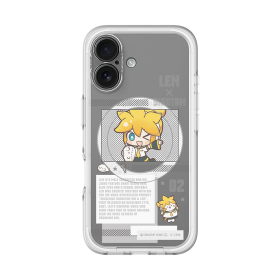 スリムプロテクションプレミアムケース with MagSafe［ しろたん×初音ミク - 鏡音レン - インフォグラフィック ］