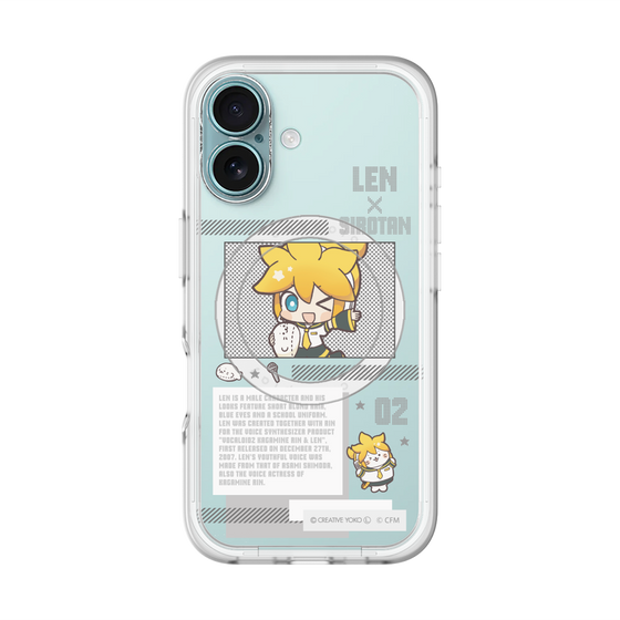 スリムプロテクションプレミアムケース with MagSafe［ しろたん×初音ミク - 鏡音レン - インフォグラフィック ］