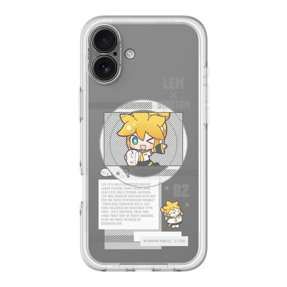 スリムプロテクションプレミアムケース with MagSafe［ しろたん×初音ミク - 鏡音レン - インフォグラフィック ］