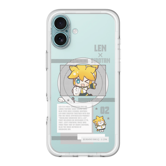 スリムプロテクションプレミアムケース with MagSafe［ しろたん×初音ミク - 鏡音レン - インフォグラフィック ］