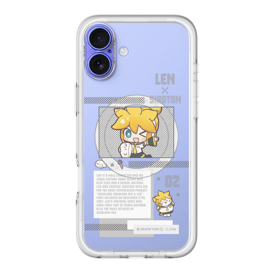 スリムプロテクションプレミアムケース with MagSafe［ しろたん×初音ミク - 鏡音レン - インフォグラフィック ］