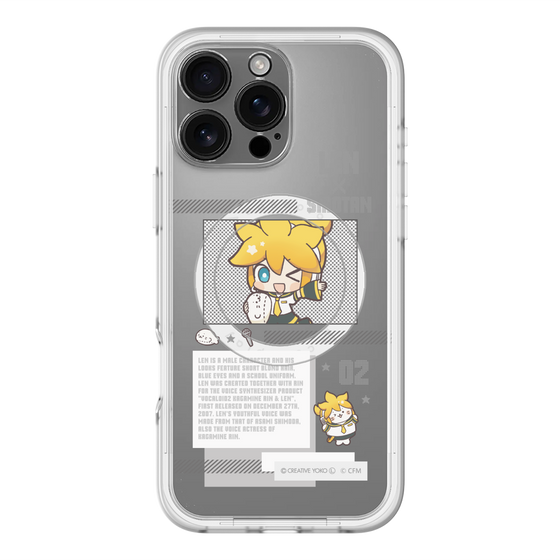 スリムプロテクションプレミアムケース with MagSafe［ しろたん×初音ミク - 鏡音レン - インフォグラフィック ］
