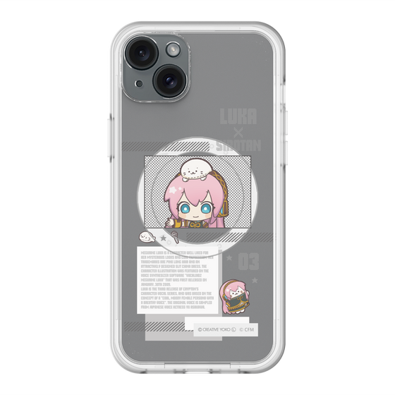 スリムプロテクションプレミアムケース with MagSafe［ しろたん×初音ミク - 巡音ルカ - インフォグラフィック ］