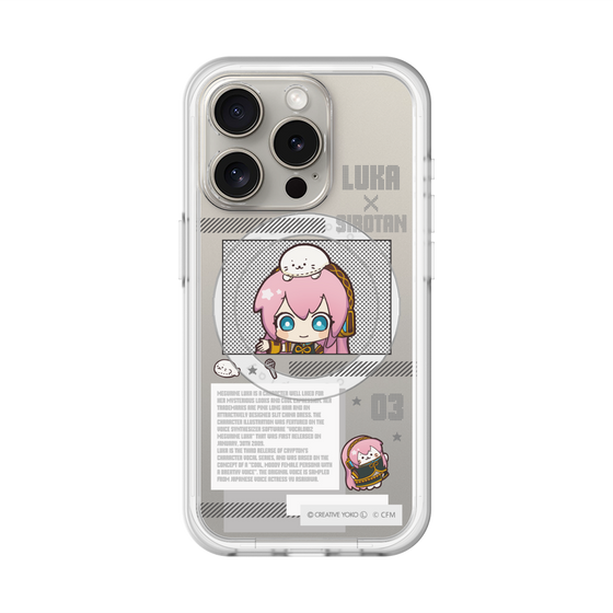 スリムプロテクションプレミアムケース with MagSafe［ しろたん×初音ミク - 巡音ルカ - インフォグラフィック ］