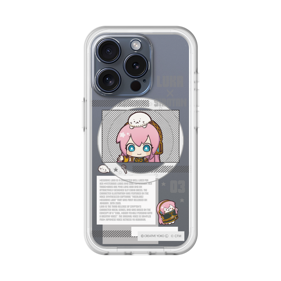 スリムプロテクションプレミアムケース with MagSafe［ しろたん×初音ミク - 巡音ルカ - インフォグラフィック ］