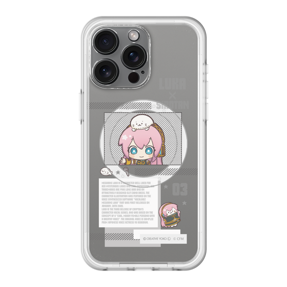 スリムプロテクションプレミアムケース with MagSafe［ しろたん×初音ミク - 巡音ルカ - インフォグラフィック ］