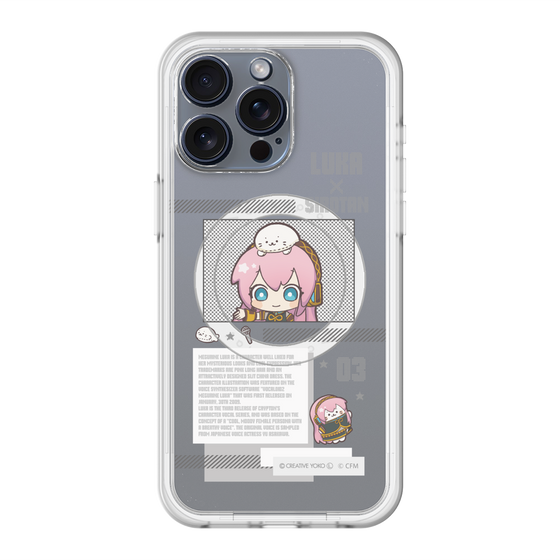 スリムプロテクションプレミアムケース with MagSafe［ しろたん×初音ミク - 巡音ルカ - インフォグラフィック ］