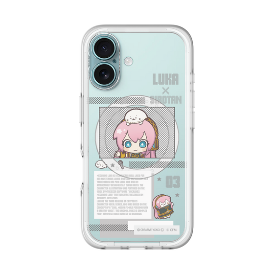 スリムプロテクションプレミアムケース with MagSafe［ しろたん×初音ミク - 巡音ルカ - インフォグラフィック ］