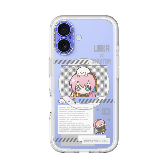 スリムプロテクションプレミアムケース with MagSafe［ しろたん×初音ミク - 巡音ルカ - インフォグラフィック ］