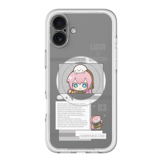 スリムプロテクションプレミアムケース with MagSafe［ しろたん×初音ミク - 巡音ルカ - インフォグラフィック ］