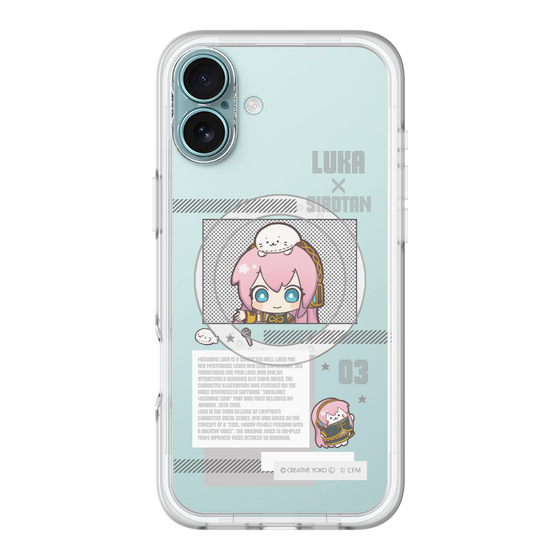 スリムプロテクションプレミアムケース with MagSafe［ しろたん×初音ミク - 巡音ルカ - インフォグラフィック ］