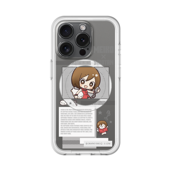 スリムプロテクションプレミアムケース with MagSafe［ しろたん×初音ミク - MEIKO - インフォグラフィック ］
