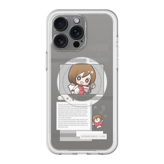 スリムプロテクションプレミアムケース with MagSafe［ しろたん×初音ミク - MEIKO - インフォグラフィック ］