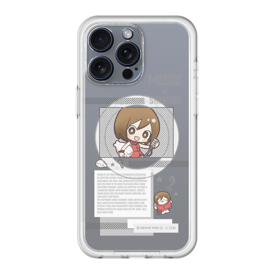 スリムプロテクションプレミアムケース with MagSafe［ しろたん×初音ミク - MEIKO - インフォグラフィック ］