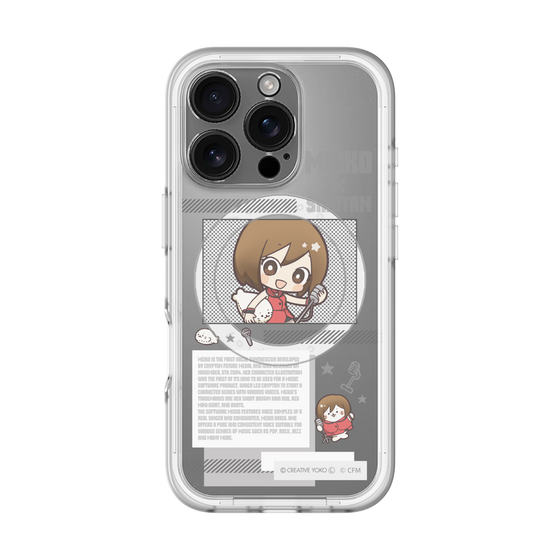 スリムプロテクションプレミアムケース with MagSafe［ しろたん×初音ミク - MEIKO - インフォグラフィック ］
