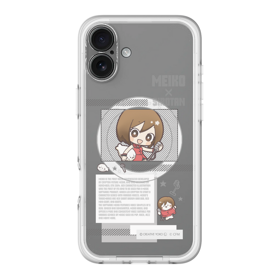 スリムプロテクションプレミアムケース with MagSafe［ しろたん×初音ミク - MEIKO - インフォグラフィック ］
