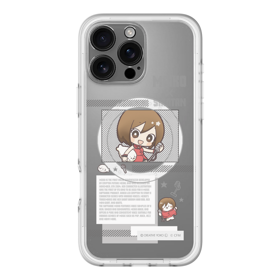スリムプロテクションプレミアムケース with MagSafe［ しろたん×初音ミク - MEIKO - インフォグラフィック ］
