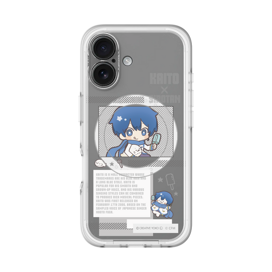 スリムプロテクションプレミアムケース with MagSafe［ しろたん×初音ミク - KAITO - インフォグラフィック ］