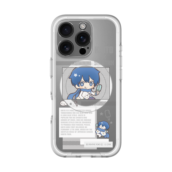 スリムプロテクションプレミアムケース with MagSafe［ しろたん×初音ミク - KAITO - インフォグラフィック ］