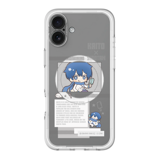 スリムプロテクションプレミアムケース with MagSafe［ しろたん×初音ミク - KAITO - インフォグラフィック ］
