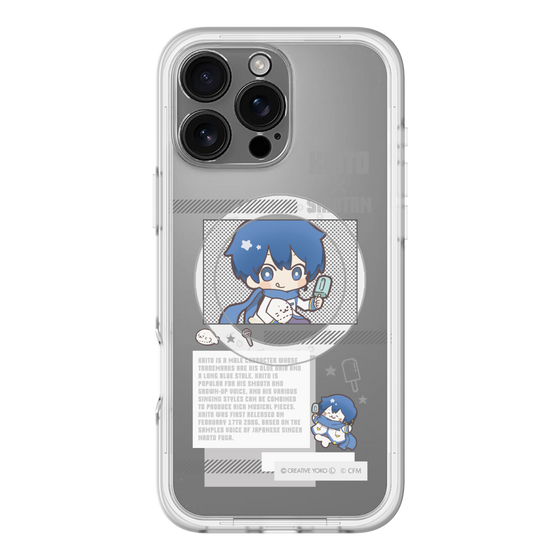 スリムプロテクションプレミアムケース with MagSafe［ しろたん×初音ミク - KAITO - インフォグラフィック ］